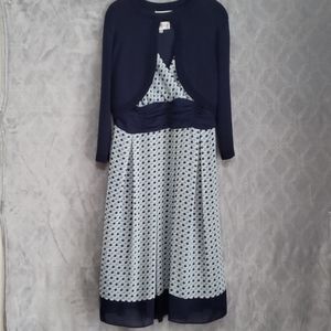 Ladies Dress and Cardigan Set